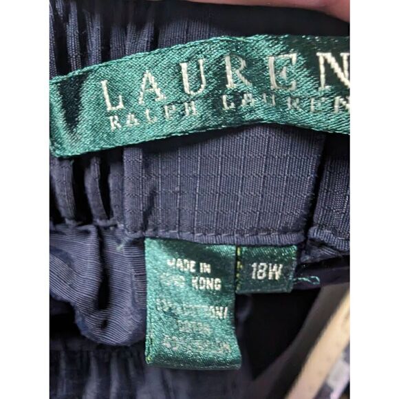 LAUREN RALPH LAUREN Women's Pants Pull On Straight Leg Navy  Women's Size 18W - Picture 4 of 9